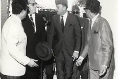 President Ayub Khan visiting HM Silk Mills in 1964